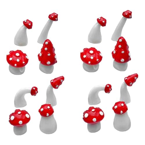 Gogogmee 16 Stück Pilze Aus Kunstharz Im Boho-Stil Leuchtende Miniatur-Dekorationen Für Und Garten Im Dunkeln Gogogmee 16 Stück Pilze Aus Kunstharz Im Boho-Stil Leuchtende Miniatur-Dekorationen Für Und Garten Im Dunkeln von Gogogmee