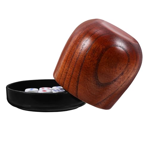 Gogogmee Würfelbecher Set aus Stabilem Holz mit Kleinen Würfeln rutschfest und Langlebig Großes Fassungsvermögen für Brettspiele und Rollenspiele für Spielabende und Freizeitgestaltung von Gogogmee
