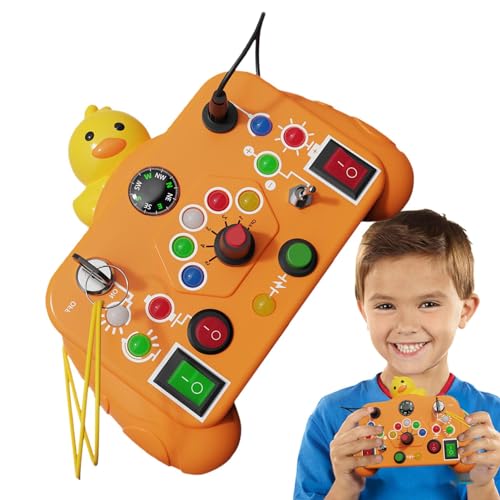 Gohemsun Beschäftigtes Spielzeug mit LED, beschäftigtes sensorisches Spielzeug für Kleinkinder, sensorisches LED-Panel, Spielzeug für Vorgarten, um die sensorische Wahrnehmung für Flugzeuge zu von Gohemsun