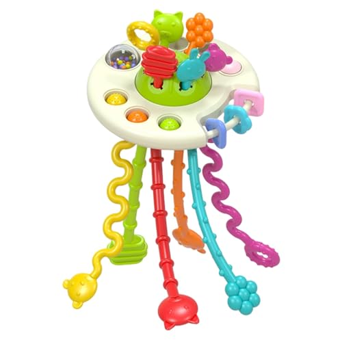 Gohemsun Kleinkind-Pull-String-Aktivitätsspielzeug,Sensorisches Spielzeug für Kinder | Tragbares, wiederverwendbares Lernspielzeug für motorische Fähigkeiten, Zahnungshilfe für Jungen und Mädchen, von Gohemsun