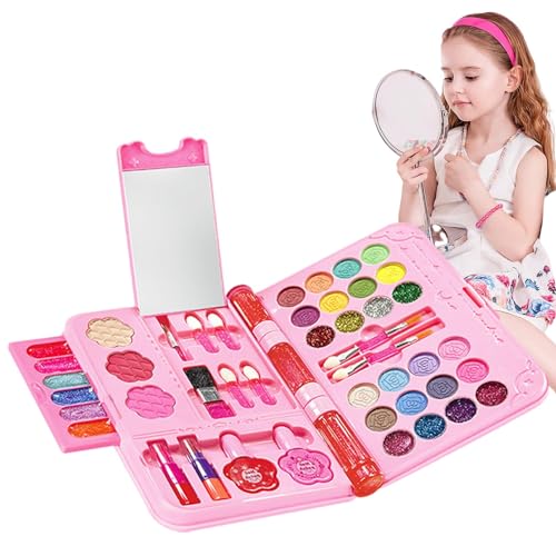 Gohemsun Make-up-Set für Kleinkinder, echtes kosmetisches Beauty-Set - Beauty-Kosmetikset für Mädchen,Milde Kinder Prinzessin Rollenspiele Spielzeug für über 3 Jahre alte Kinder Kinder von Gohemsun
