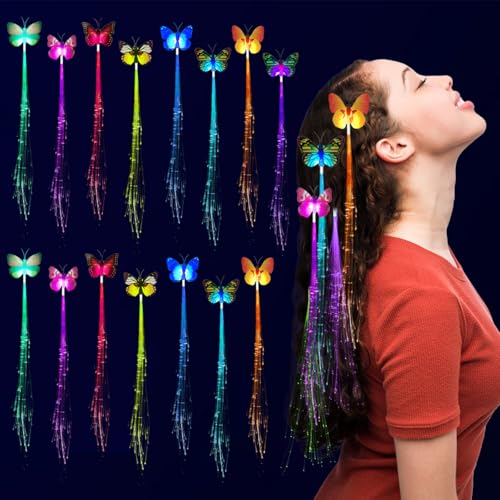 Gohytal 15er LED Leuchtende Haarspangen, Glitzersträhnen Haarsträhnen zum Einklipsen Bunte Mitgebsel für Kindergeburtstag für Festival Haarschmuck Weihnachten Halloween Neon Party Geschenke Barclub Gohytal 15er LED Leuchtende Haarspangen, Glitzersträhnen Haarsträhnen zum Einklipsen Bunte Mitgebsel für Kindergeburtstag für Festival Haarschmuck Weihnachten Halloween Neon Party Geschenke Barclub von Gohytal