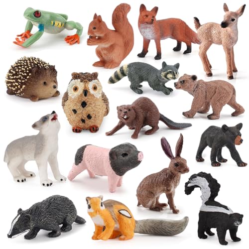 Gohytal 18er Set Waldtiere Figuren, Miniatur Tier Spielzeug Eule, Igel, Fuchs, Eichhörnchen, Bären, Affen - für Tortendekoration oder Cupcake Toppers - Tiere Figuren für Wald-Themen-Partys Gohytal 18er Set Waldtiere Figuren, Miniatur Tier Spielzeug Eule, Igel, Fuchs, Eichhörnchen, Bären, Affen - für Tortendekoration oder Cupcake Toppers - Tiere Figuren für Wald-Themen-Partys von Gohytal