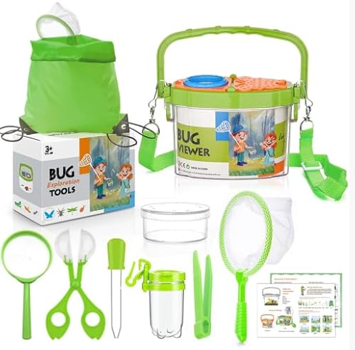 Gohytal 9 Stück Forscherset Outdoor Spielzeug Set, Entdecker Set Outdoor Spielzeug Kinder mit Insektenfänger Becherlupe Mikroskop Pinzette Spielzeug ab 5 6 7 8 9 Jahre Geschenke für Junge und Mädchen Gohytal 9 Stück Forscherset Outdoor Spielzeug Set, Entdecker Set Outdoor Spielzeug Kinder mit Insektenfänger Becherlupe Mikroskop Pinzette Spielzeug ab 5 6 7 8 9 Jahre Geschenke für Junge und Mädchen von Gohytal