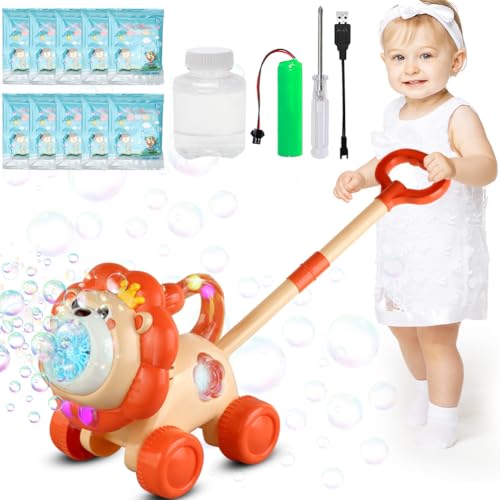 Gohytal Automatische Seifenblasenmaschine, Automatische Bubble Blower Maker Machine mit LED-Licht für Kleinkinder Kinder Babys Erwachsene Geburtstagsgeschenke für Jungen und Mädchen-Löwe Gohytal Automatische Seifenblasenmaschine, Automatische Bubble Blower Maker Machine mit LED-Licht für Kleinkinder Kinder Babys Erwachsene Geburtstagsgeschenke für Jungen und Mädchen-Löwe von Gohytal