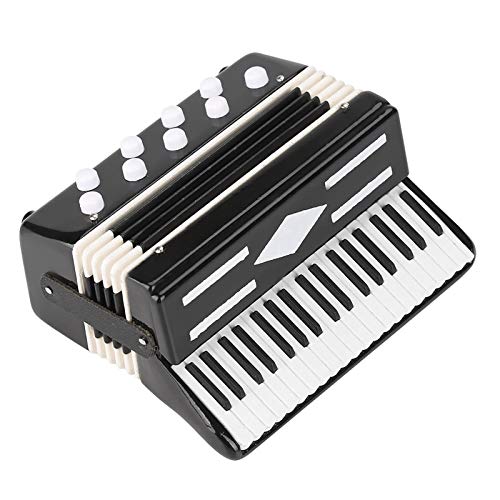 Goick Miniatur Akkordeon-Modell Heimdekoration, 7 cm Holz, Schwarz, Musik, Traditionell von Goick