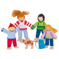 GOKI 51863 Biegepuppen Camping-Familie von Goki