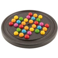 GOKI 56808 Solitaire Ø 20 cm, Holz, lasiert, 33 Kugeln von Goki