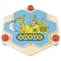 GOKI 57452 Wabenpuzzle Baustelle von Goki