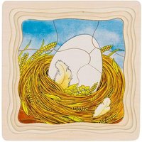 GOKI 57521 Schichtenpuzzle Das Huhn von Goki