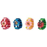 GOKI 58326 Holzuhr mit elastischem Armband und beweglichen Zeigern, sortiert von Goki