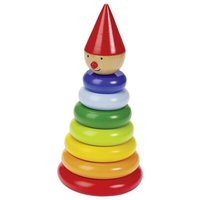 GOKI 58928 Stapel-Magnet-Männchen Nimo H= 21 cm, Holz, 8 Teile, Stapelsteine magnetisch von Goki