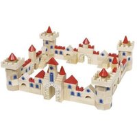 GOKI 58984 Schlossbaukasten, Massivholz, 145 Teile im Holzkasten von Goki