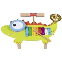 GOKI 61854 Musikstation Krokodil mit Notenheft von Goki