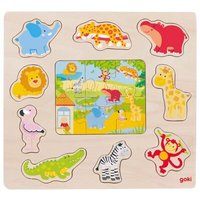 GOKI57374 Einlegepuzzle Zootiere von Goki