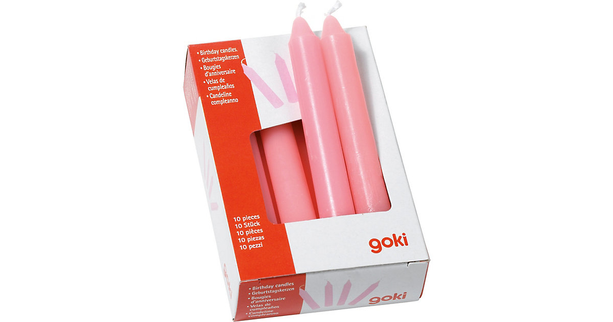 Geburtstagskerzen-Set rosa, 10 Stück Geburtstagskerzen-Set rosa, 10 Stück von Goki