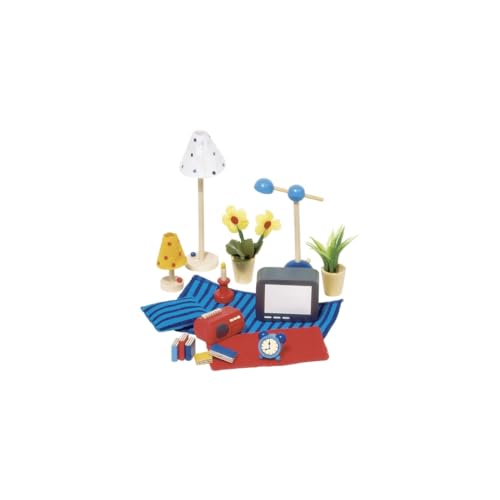 Goki 51934 - Accessoires Wohnzimmer, 17-teilig, Puppenhausmöbel Goki 51934 - Accessoires Wohnzimmer, 17-teilig, Puppenhausmöbel von goki
