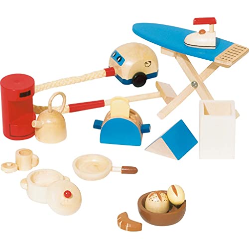 Goki 51939 - Accessoires Küche, 19-teilig, Puppenhausmöbel, aus Holz, Mehrfarbig Goki 51939 - Accessoires Küche, 19-teilig, Puppenhausmöbel, aus Holz, Mehrfarbig von goki