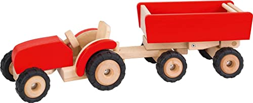 Goki 55942 - Traktor mit Anhänger, rot von goki