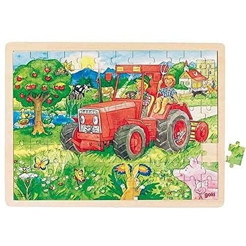 Goki 57655 - Einlegepuzzle - Traktor von goki