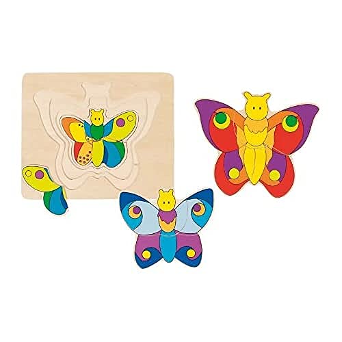 Goki 57899 - Schichtenpuzzle - Schmetterling von goki