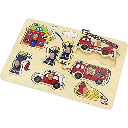 Goki 57907 - Steckpuzzle - Feuerwehr von goki