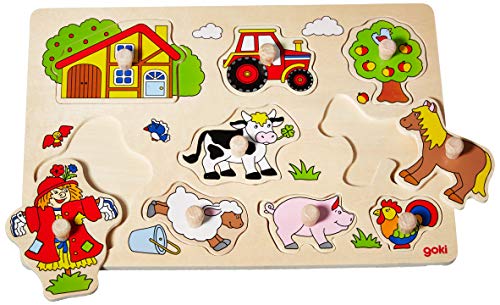 Goki 57995 Steckpuzzle Bauernhof VI von goki