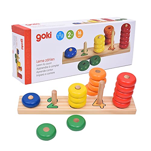 Goki 58941 Sortierspiel Lerne Zählen mit Ringen von goki