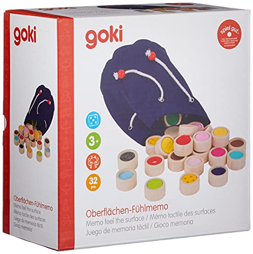 Goki 59004 Oberflächen-Fühlmemo im Baumwollbeutel von goki