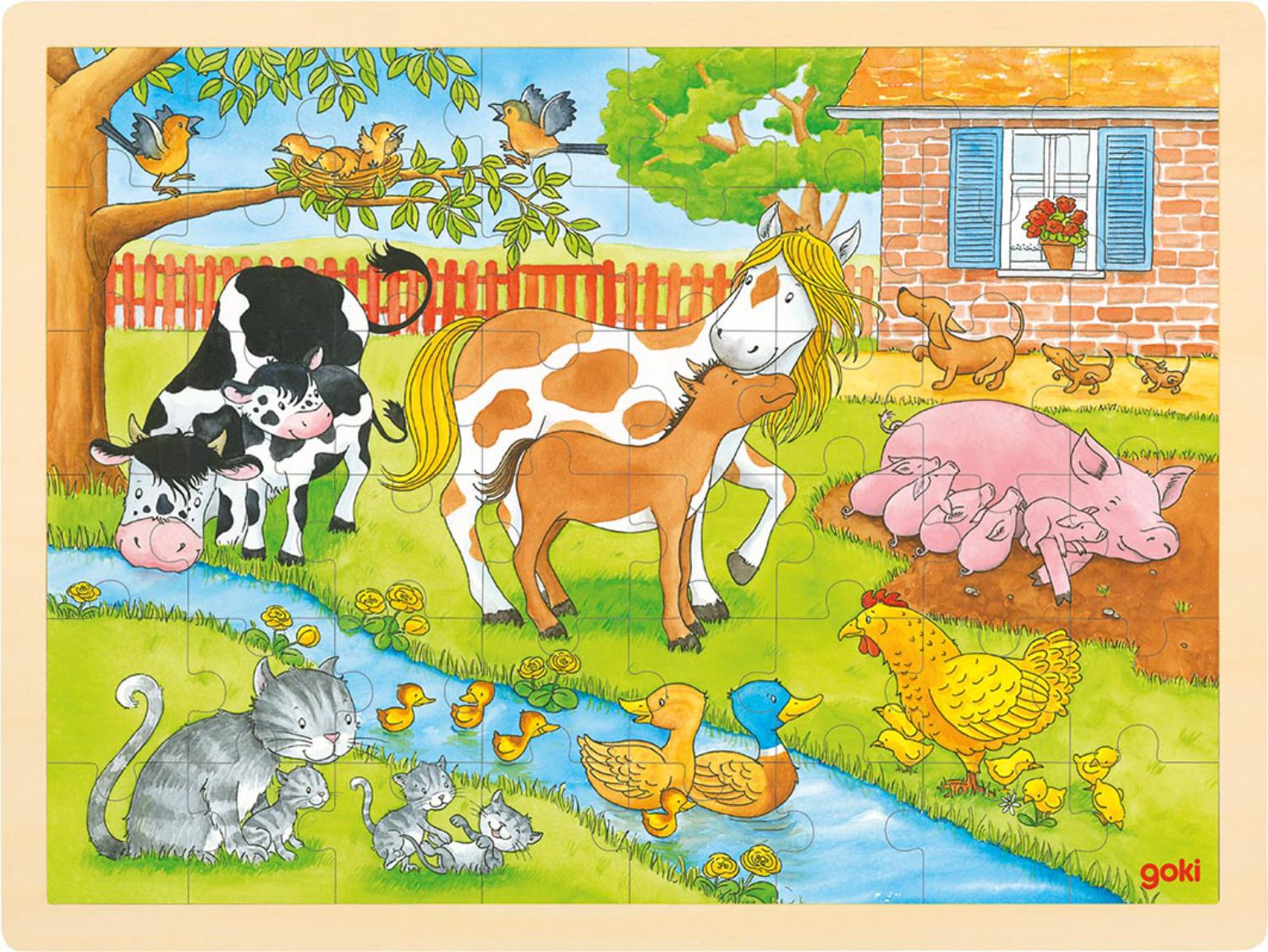 Goki Einlegepuzzle 48 Teile - Leben auf dem Bauernhof Goki Einlegepuzzle 48 Teile - Leben auf dem Bauernhof von Goki