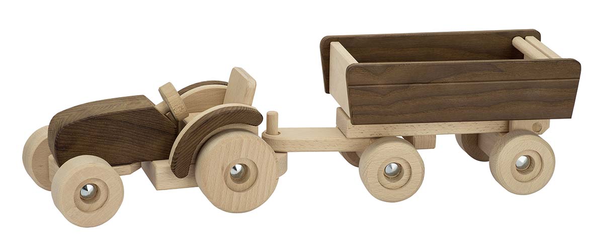 Goki Nature Traktor mit Anhänger - von Goki