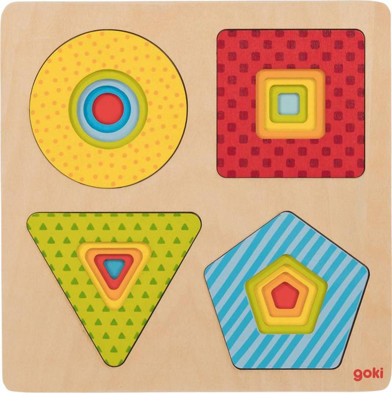 Goki Schichtenpuzzle Formen - von Goki