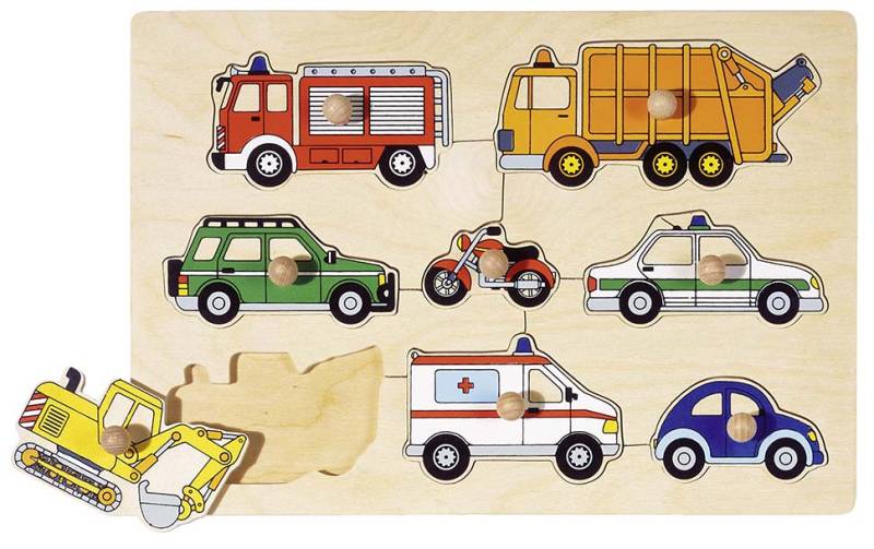 Goki Steckpuzzle - 8/9 Teile - Verkehrsmittel von Goki