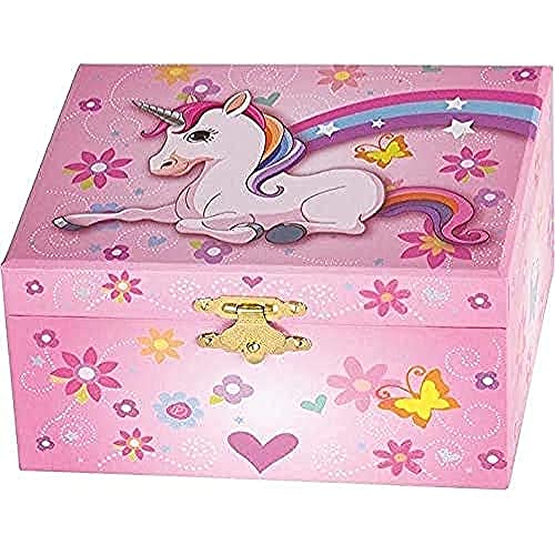 Goki 15543 Musikspieldose "Einhorn" Melodie Schwanensee, rosa von goki