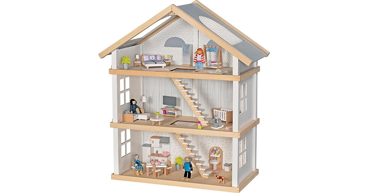 Puppenhaus Modern Living, 3 Etagen von Goki