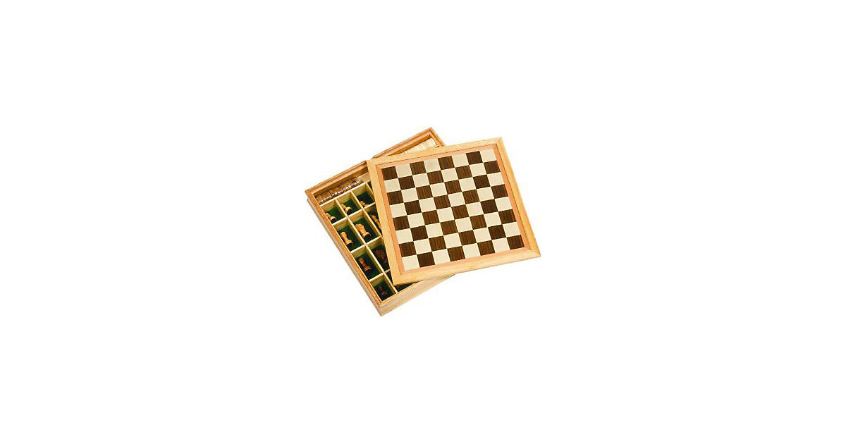 Spiele-Set Schach, Dame und Mühle von Goki