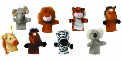 Toys Pure 15125 Fingerpuppen-Set "Wilde Tiere" 8er Set von goki