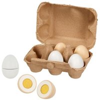 goki 51511 Eier mit Klettverbindung in Eierpappe, 6 Stück von Goki