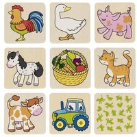 goki 56807 Memospiel Bauernhof II 5 x 5 cm, Holz, 16 Teile, per Stück goki 56807 Memospiel Bauernhof II 5 x 5 cm, Holz, 16 Teile, per Stück von Goki