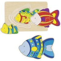 goki 57897 Schichtenpuzzle Fisch von Goki