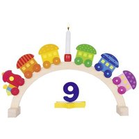 goki 60795 Geburtstagsbogen Mein kleiner Zug, Lok mit 5 Anhängern von Goki
