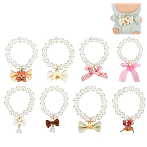 8stk Teilige Perlenkette mit Schleife für 17-cm-Puppen, 8 Stile Süße Puppen-Outfit-Dekoration Mini-Kette Halskette Charm-Zubehör 8stk Teilige Perlenkette mit Schleife für 17-cm-Puppen, 8 Stile Süße Puppen-Outfit-Dekoration Mini-Kette Halskette Charm-Zubehör von Goktvai
