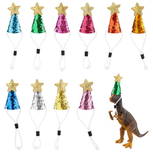 Goktvai 10 Stk Mini Partyhüte für Kuscheltiere, Kunstleder Leuchtende Stern Geburtstagshüte Bunte Puppen Partydekoration für Spielzeug Kuscheltiere Goktvai 10 Stk Mini Partyhüte für Kuscheltiere, Kunstleder Leuchtende Stern Geburtstagshüte Bunte Puppen Partydekoration für Spielzeug Kuscheltiere von Goktvai