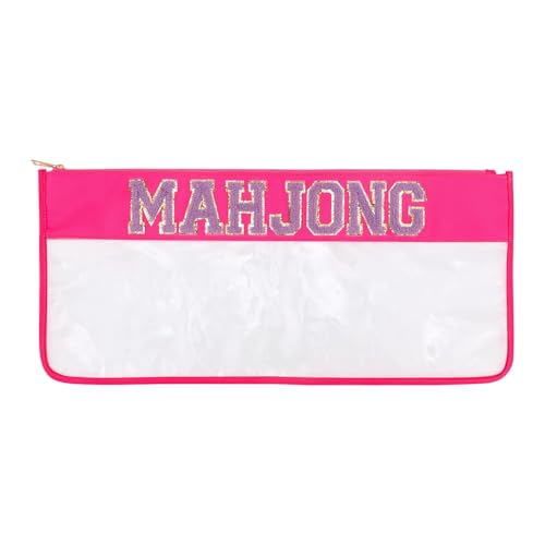 Goktvai Leere Mahjong Tasche, 54x24cm Rosafarbenes Amerikanisches Mahjong Etui nur Mit Reißverschluss und Buchstaben Tragbares Praktisches Zubehör für Kachelspiele für Männer und Frauen (Nur Etui) Goktvai Leere Mahjong Tasche, 54x24cm Rosafarbenes Amerikanisches Mahjong Etui nur Mit Reißverschluss und Buchstaben Tragbares Praktisches Zubehör für Kachelspiele für Männer und Frauen (Nur Etui) von Goktvai