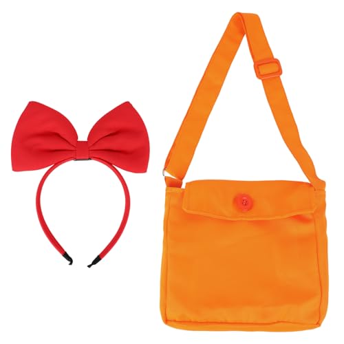 Goktvai Lieferservice-Kostüm, Rotes Schleifen-Stirnband Orange Tasche Halloween-Cosplay-Hexenkostüm-Accessoires Halloween Kostüm Cosplay für Damen und Mädchen Goktvai Lieferservice-Kostüm, Rotes Schleifen-Stirnband Orange Tasche Halloween-Cosplay-Hexenkostüm-Accessoires Halloween Kostüm Cosplay für Damen und Mädchen von Goktvai