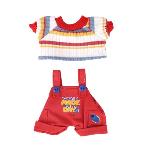 Goktvai Puppen Kleidung Set für 17cm Puppens, 2-Teilig Niedlich Latzhose und Gestreift Strickshirt Stilvoll Puppen Outfit Zubehör für Sammler und Geschenke, Keine Puppens Goktvai Puppen Kleidung Set für 17cm Puppens, 2-Teilig Niedlich Latzhose und Gestreift Strickshirt Stilvoll Puppen Outfit Zubehör für Sammler und Geschenke, Keine Puppens von Goktvai