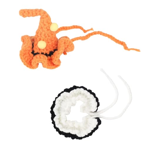 Halloween-Kleidung für 17cm Große Puppen, Süßes Plüschkostüm mit Zaubererhut und Lätzchen Puppenkleidung Halloween für Sammlerfans von Goktvai