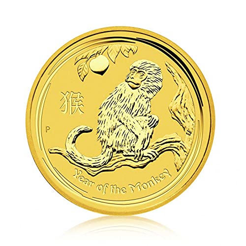 1/20 Unze Goldmünze AFFE 2016, Lunar Serie II der Perth Mint Australien, Feingold, incl Münzkapsel und Geschenkbeutel, Neuware von Gold