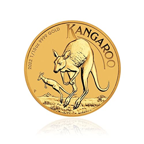 Gold 1/10 Unze Goldmünze Australien Känguru 2022, Feingold, incl Münzhüllen und Geschenkbeutel, Neuware von Gold