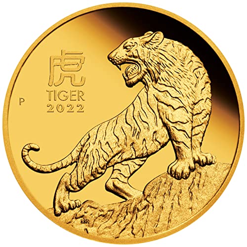 GOLD 1/10 Unze Lunar III Tiger 2022, Australien, Feingold, incl Münzhüllen und Geschenkbeutel, Neuware von Gold